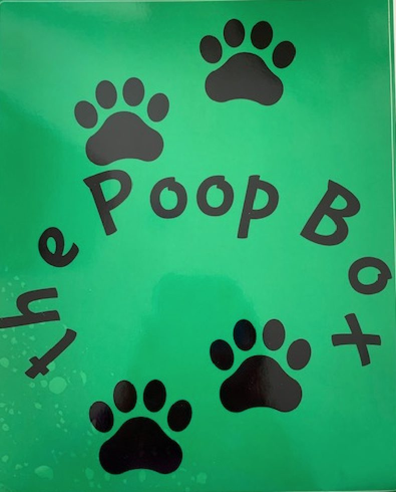 the Poop Box.Dog Logo