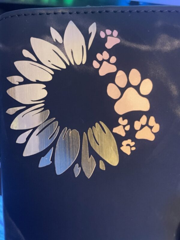 Made in Nevada Sunflower & Paw Prints Vinyl Decal