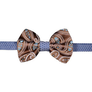 Made in Nevada Brown bowtie with white paisley