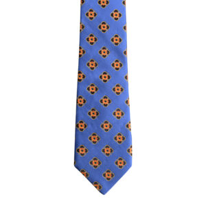 Made in Nevada Royal blue necktie with black/yellow circles