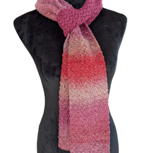Product image of  Dusty Rows – Crocheted Scarf for Women for Spring-Summer