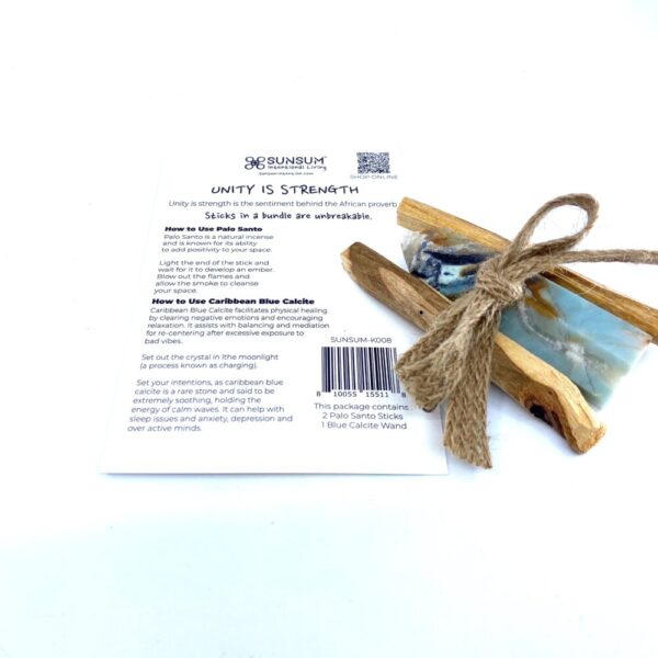 Made in Nevada Soothing Bundle, Palo Santo & Caribbean Blue Calcite Wand