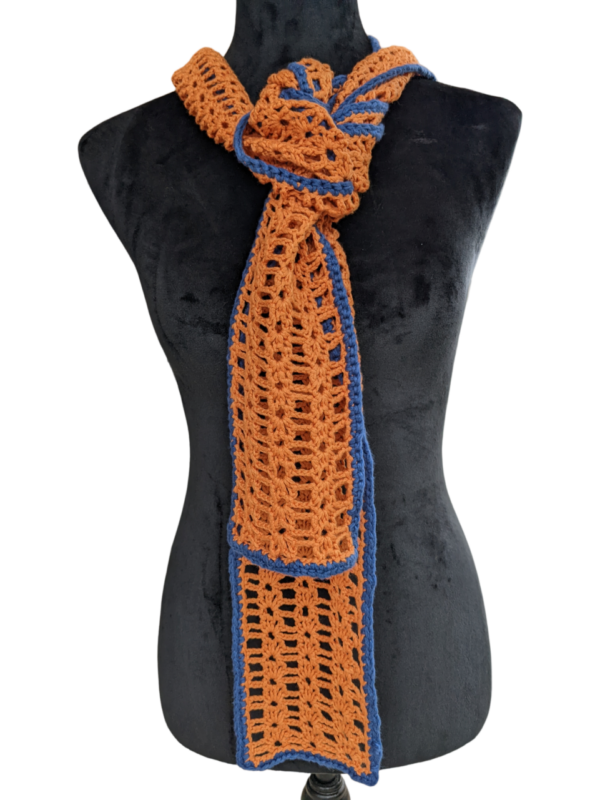Product image of  Pumpkin Peepers – Crocheted Scarf for Women for Spring-Summer