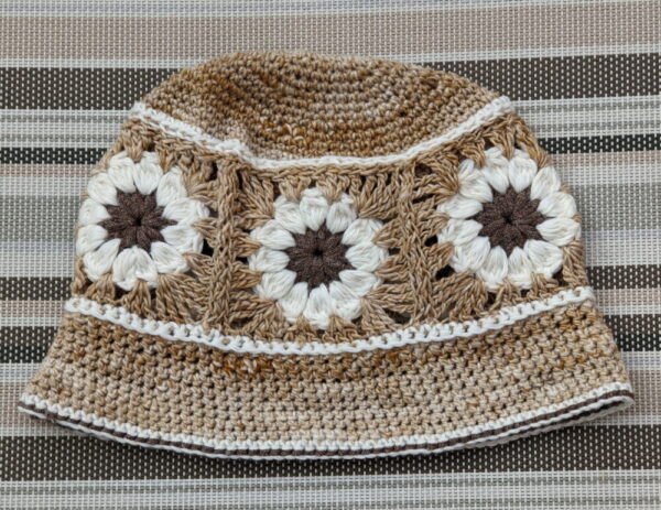 Product image of  Vitality – Crocheted Bucket Hat With Granny Squares