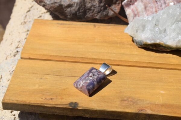 Made in Nevada Nevada Purple Jasper Pendant w Silver Plated Bail!