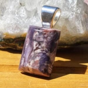 Product image of  Nevada Purple Jasper Pendant w Silver Plated Bail!