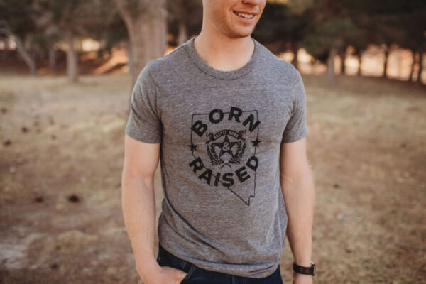 Product image of  BORN and RAISED Nevada Pride Tshirt (unisex)