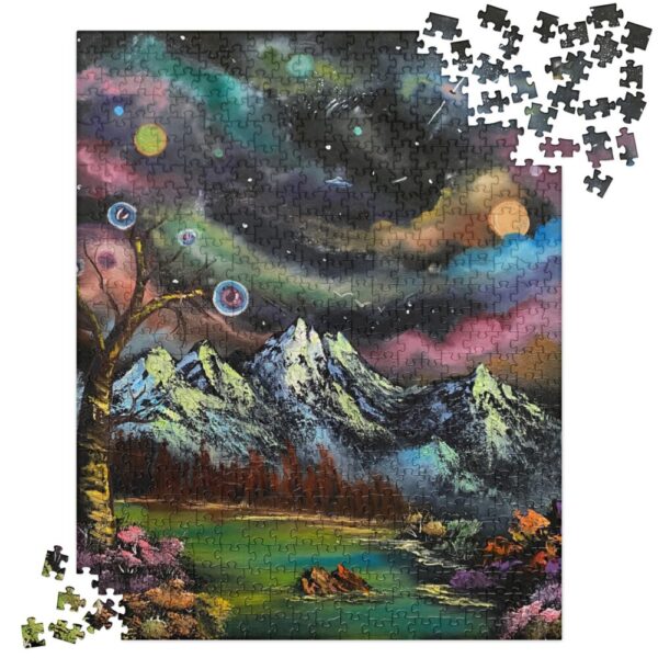 Product image of  Jigsaw – Psychedelic – Landscape Painting Printed on Puzzle by Paint With Josh