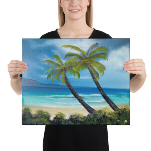 Product image of  Canvas Print – Paradise Beach Seascape by Paint With Josh