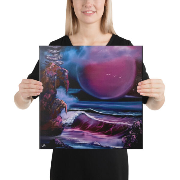 Product image of  Canvas Print – Blood Moon Beach by Paint With Josh