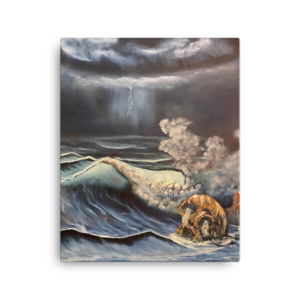 Made in Nevada Canvas Print – Skull Rock Seascape by PaintWithJosh