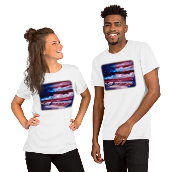 Made in Nevada Clothing – American Flag Patriotic Unisex t-shirt by PaintWithJosh