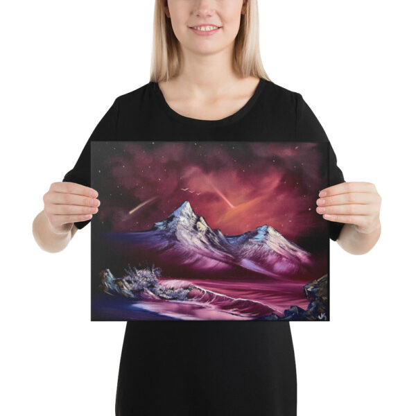 Made in Nevada Canvas Print – Crimson Shores Seascape by PaintWithJosh