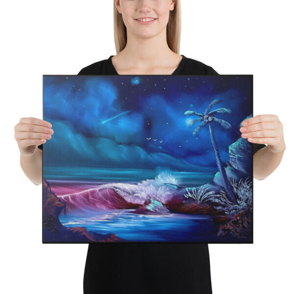 Product image of  Canvas Print – Secluded Beach Seascape by PaintWithJosh