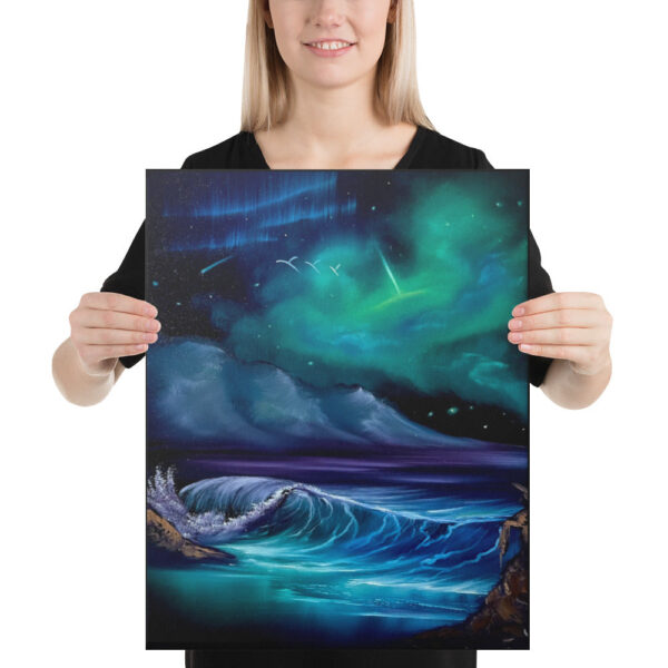 Product image of  Canvas Print – Galactic Beach Seascape by PaintWithJosh