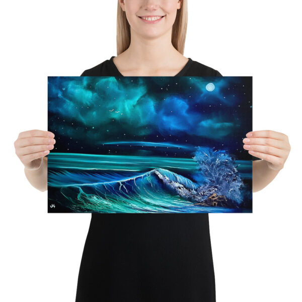 Product image of  Poster Print – UFO Beach Seascape by PaintWithJosh