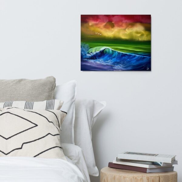Product image of  Metal Print – Pride Flag Seascape by PaintWithJosh