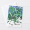 Merry Christmas From Nevada Desert Landscape Watercolor