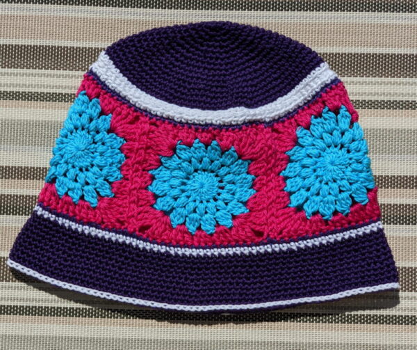 Made in Nevada Majesty – Crocheted Hat With Granny Squares