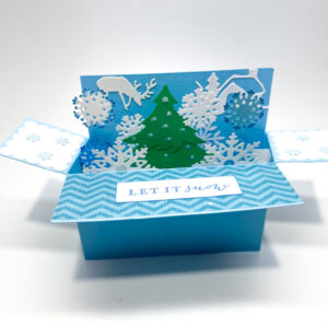 Made in Nevada Let it Snow 3 D pop up box card