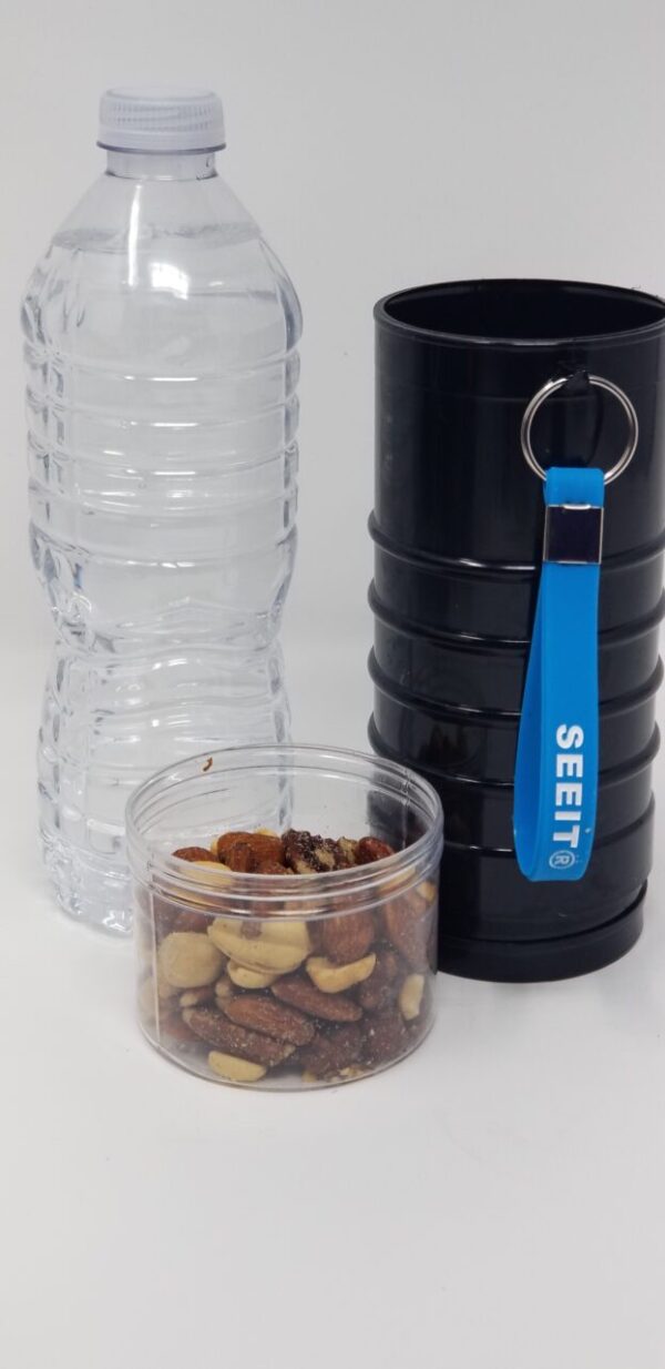 Product image of  Seeit® Black Portable Bottle Holder with Clear Detachable Container