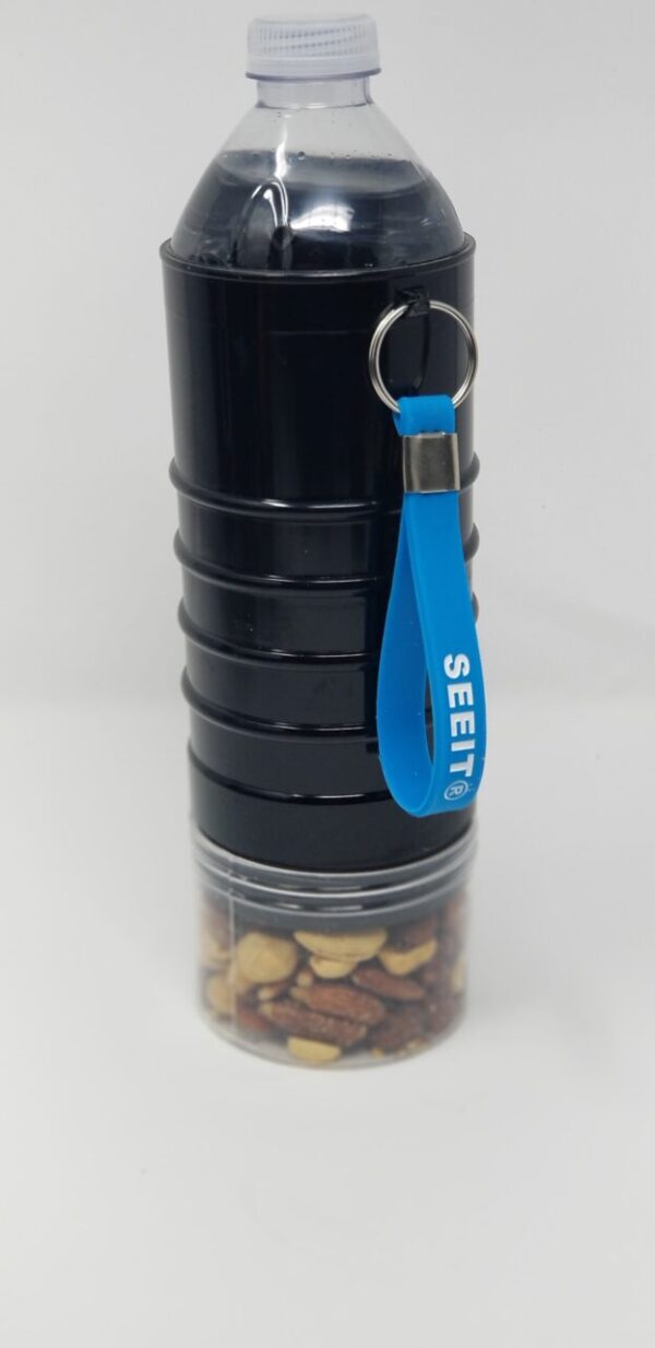 Product image of  Seeit® Black Portable Bottle Holder with Clear Detachable Container