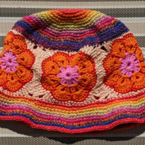 Made in Nevada Brillie – Crocheted Hat With Granny Squares