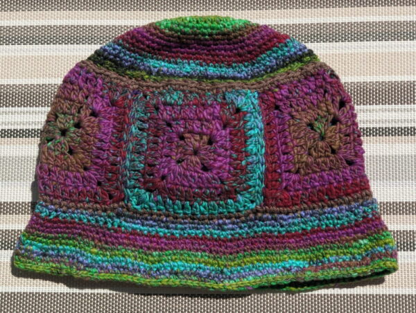 Made in Nevada Stunner – Crocheted Hat With Granny Squares