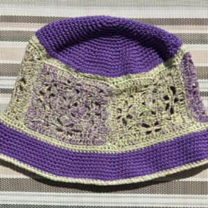 Made in Nevada Veggie – Crocheted Hat With Granny Squares