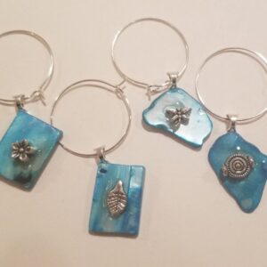 Product image of  Mosaic shell – wine glass charms (set of 4)