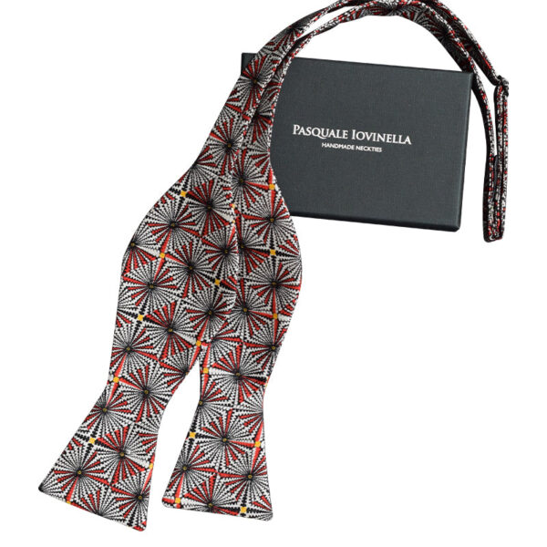 Product image of  Red, white and black geometric design bowtie