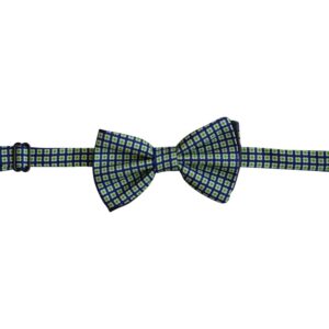 Made in Nevada Blue bowtie with green flowers (child size)