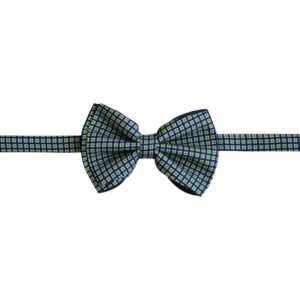 Made in Nevada Blue bowtie with green flowers