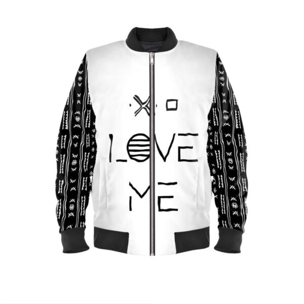 Product image of  Duality Gear, Love Me, Black & White Mudcloth, Men’s Bomber Jacket