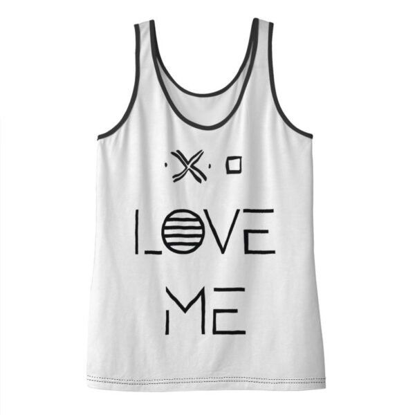 Product image of  Duality Gear, Love Me, Black & White Mudcloth, Ladies Soft Jersey Tank Top