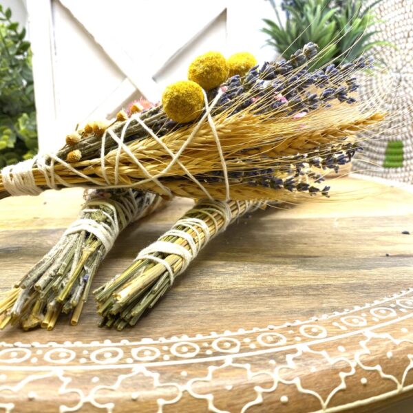 Product image of  Lavender & Wheat, Floral Wand, Smudge Stick, 6 “