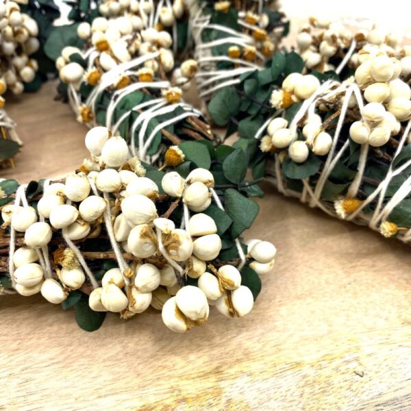 Product image of  White Sage & Copal Smudge Stick with Eucalyptus, White Tallow Berries, 4″