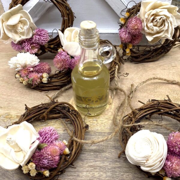 Product image of  Mini Grapevine Wreath Ornaments with Dried Flowers, 3”