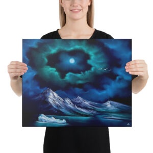 Product image of  Canvas Print – Alaskan Iceberg Expressionism Landscape by PaintWithJosh