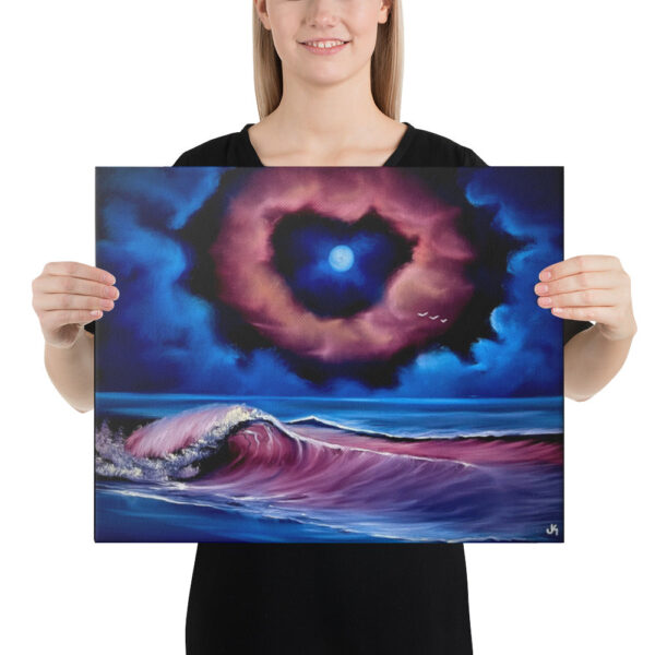 Product image of  Canvas Print – Lovers Beach Expressionism Beach Seascape by PaintWithJosh