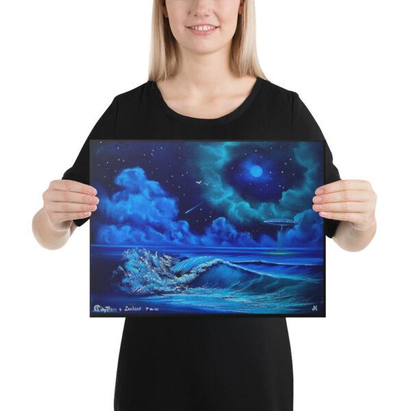 Made in Nevada Canvas Print – Exploration Beach – Expressionism Seascape by PaintWithJosh