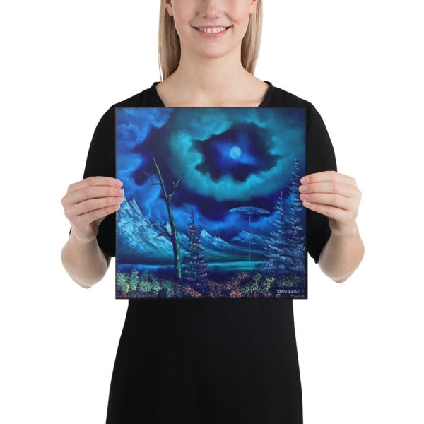 Product image of  Canvas Print – Exploration Lake UFO – Expressionism Landscape by PaintWithJosh