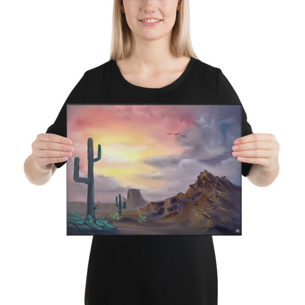 Product image of  Canvas Print – Desert Sunrise Landscape by PaintWithJosh