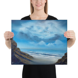 Product image of  Canvas Print – Hidden Cove Expressionism Seascape by PaintWithJosh
