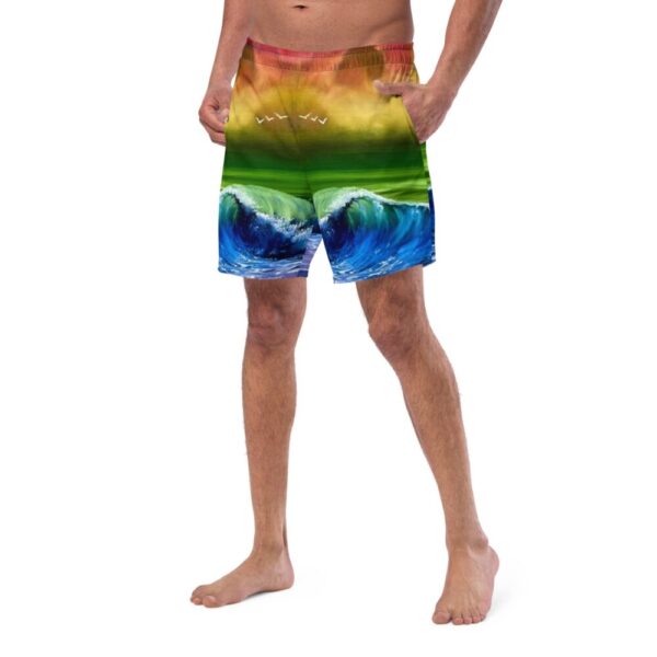 Product image of  Pride Flag Seascape Men’s Swim Trunks by PaintWithJosh