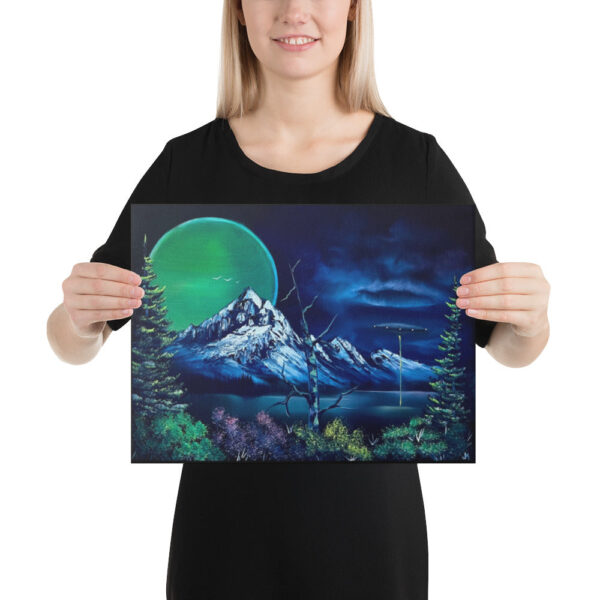 Product image of  Canvas Print – UFO Exploration Peak – Expressionism Landscape by PaintWithJosh