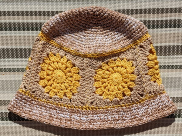 Made in Nevada A-maize-ing – Crocheted Hat With Granny Squares