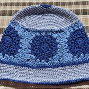 Made in Nevada Bluebell – Crocheted Hat With Granny Squares