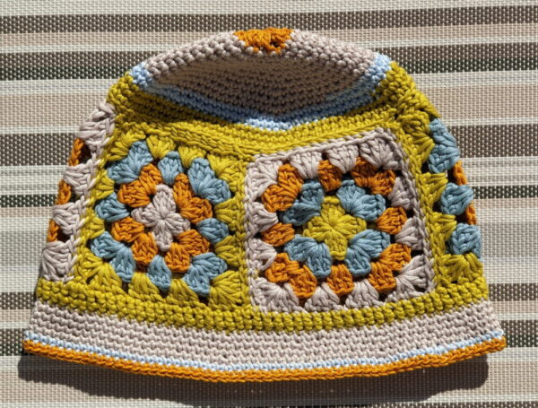 Made in Nevada Nats – Crocheted Hat With Granny Squares