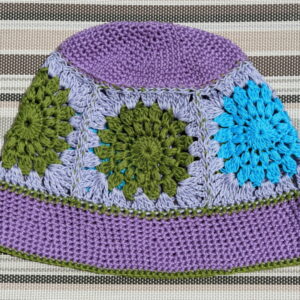 Made in Nevada Purplitude – Crocheted Hat With Granny Squares